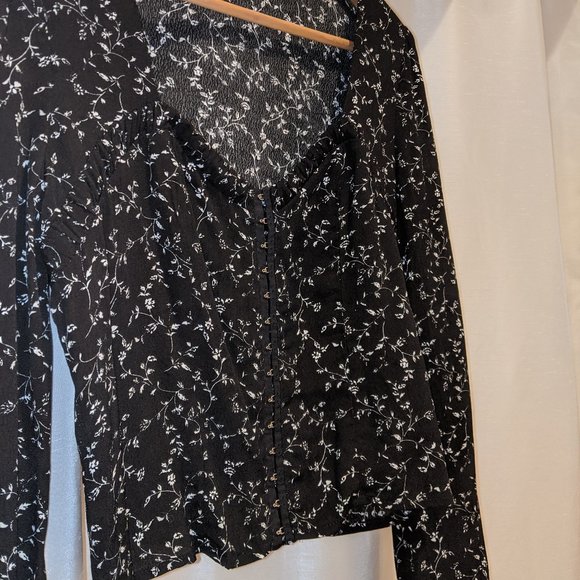 Floral Bustier Crop Top, M - Picture 6 of 7